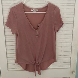 Pink Rose knit cap sleeve top